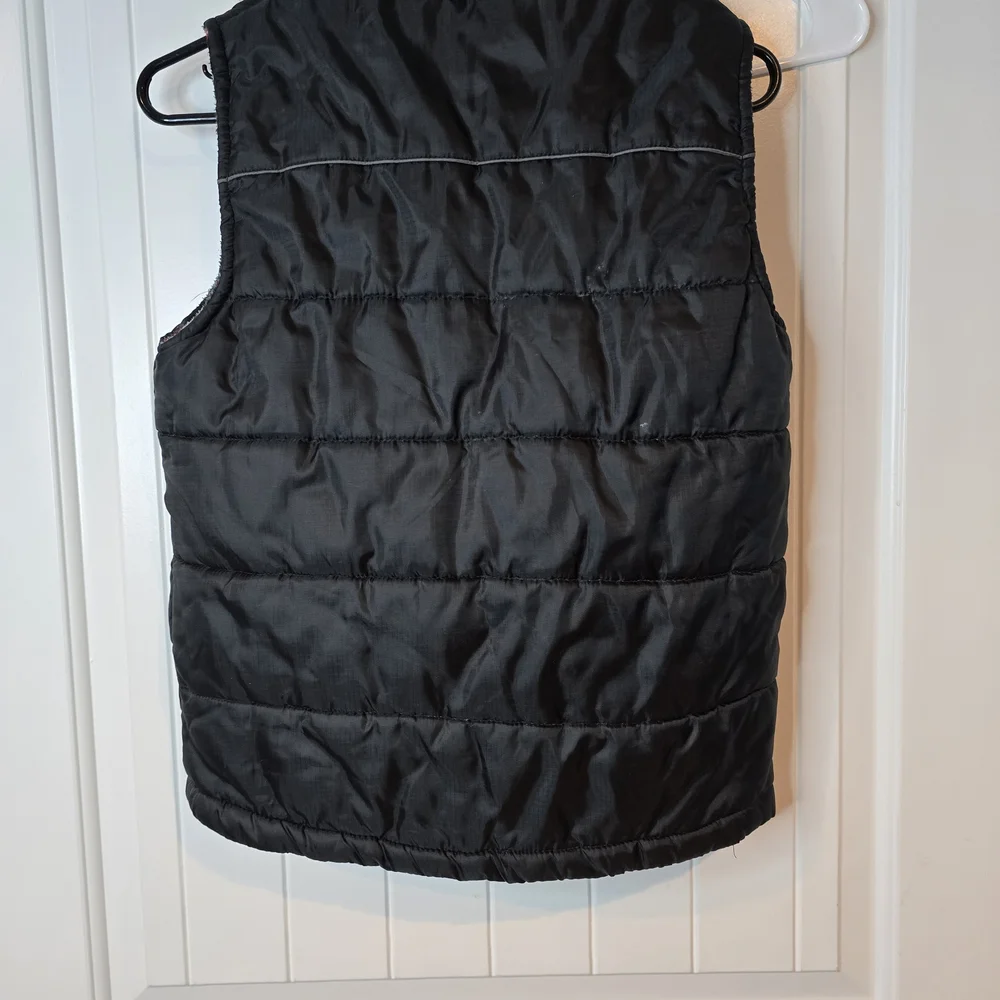 Weathersport Women's Black Quilted Vest Fleece Lined Filled Sz S 8